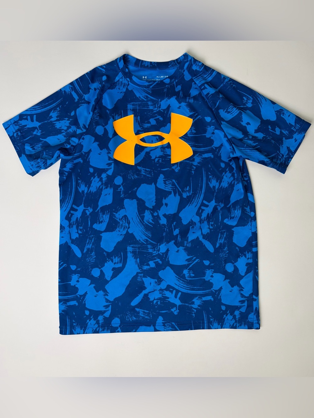 Under Armour Blue Graphic Short Sleeve Tee with Yellow Logo